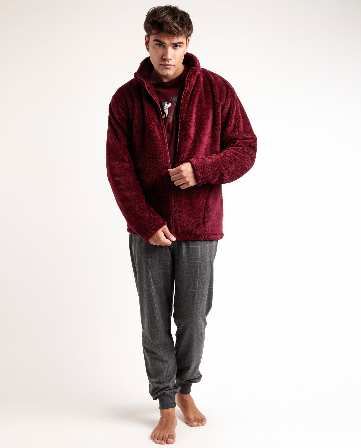 Bata Manga Larga Calentita Grumpy Are You Talking with Me para Hombre