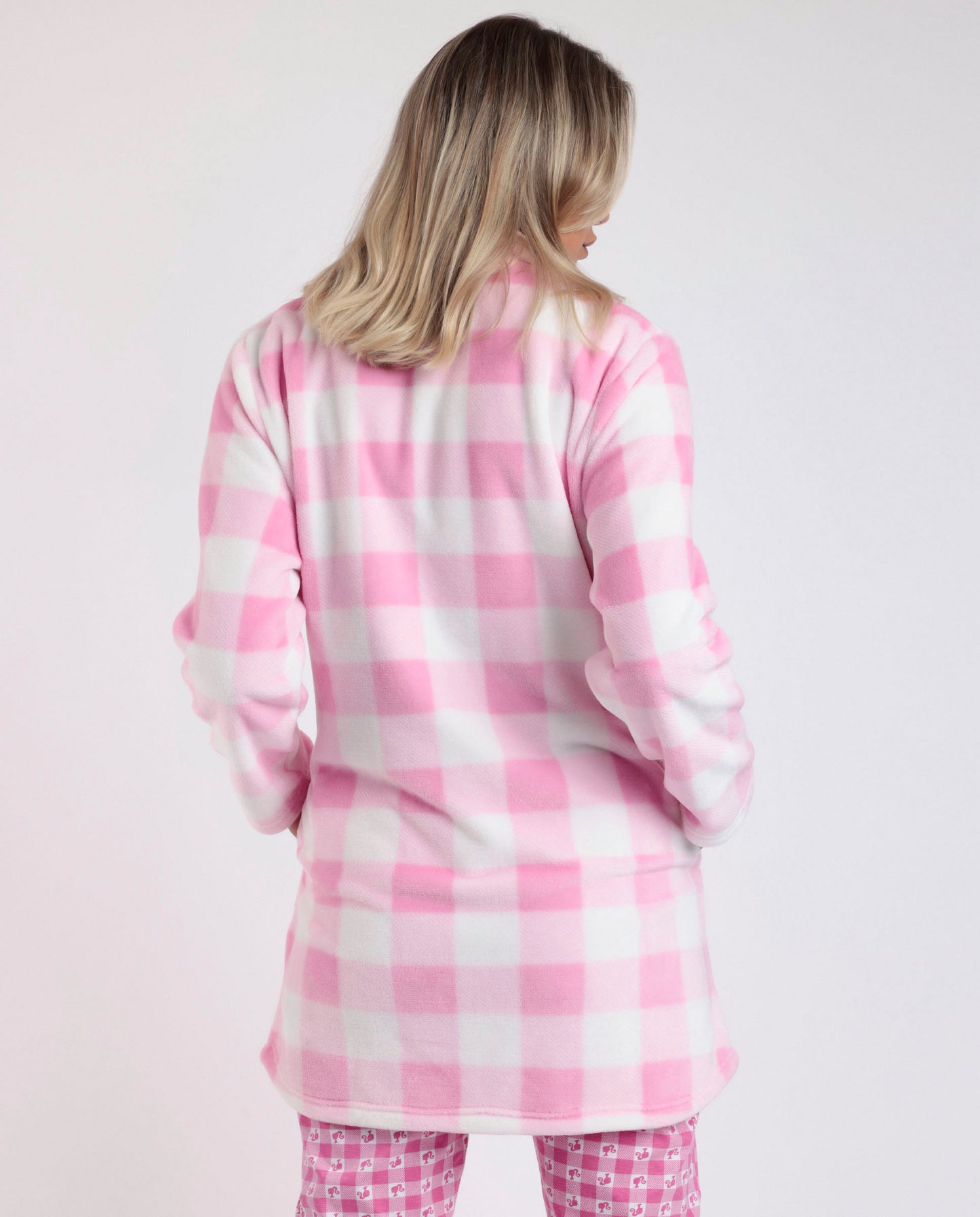 Bata Manga Larga Calentita Vichy Mood para Mujer