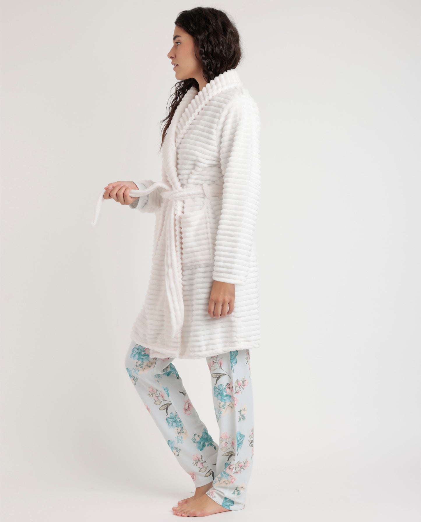 Bata Manga Larga Calentita Soft Hearts para Mujer