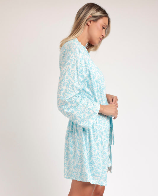 Bata Manga Larga Spring Leaves para Mujer