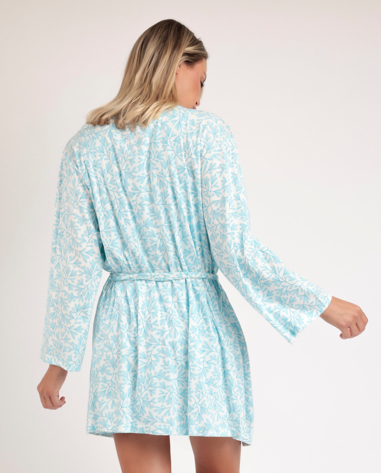 Bata Manga Larga Spring Leaves para Mujer