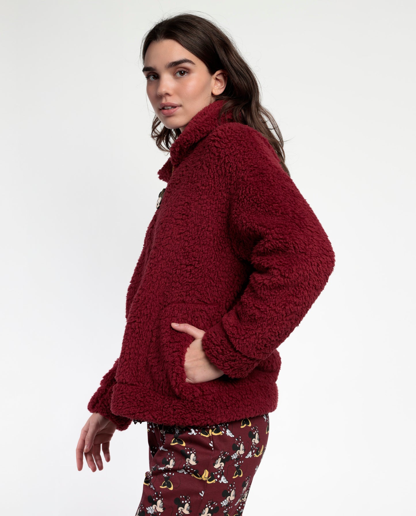 Bata Manga Larga Calentita Minnie Mouse para Mujer