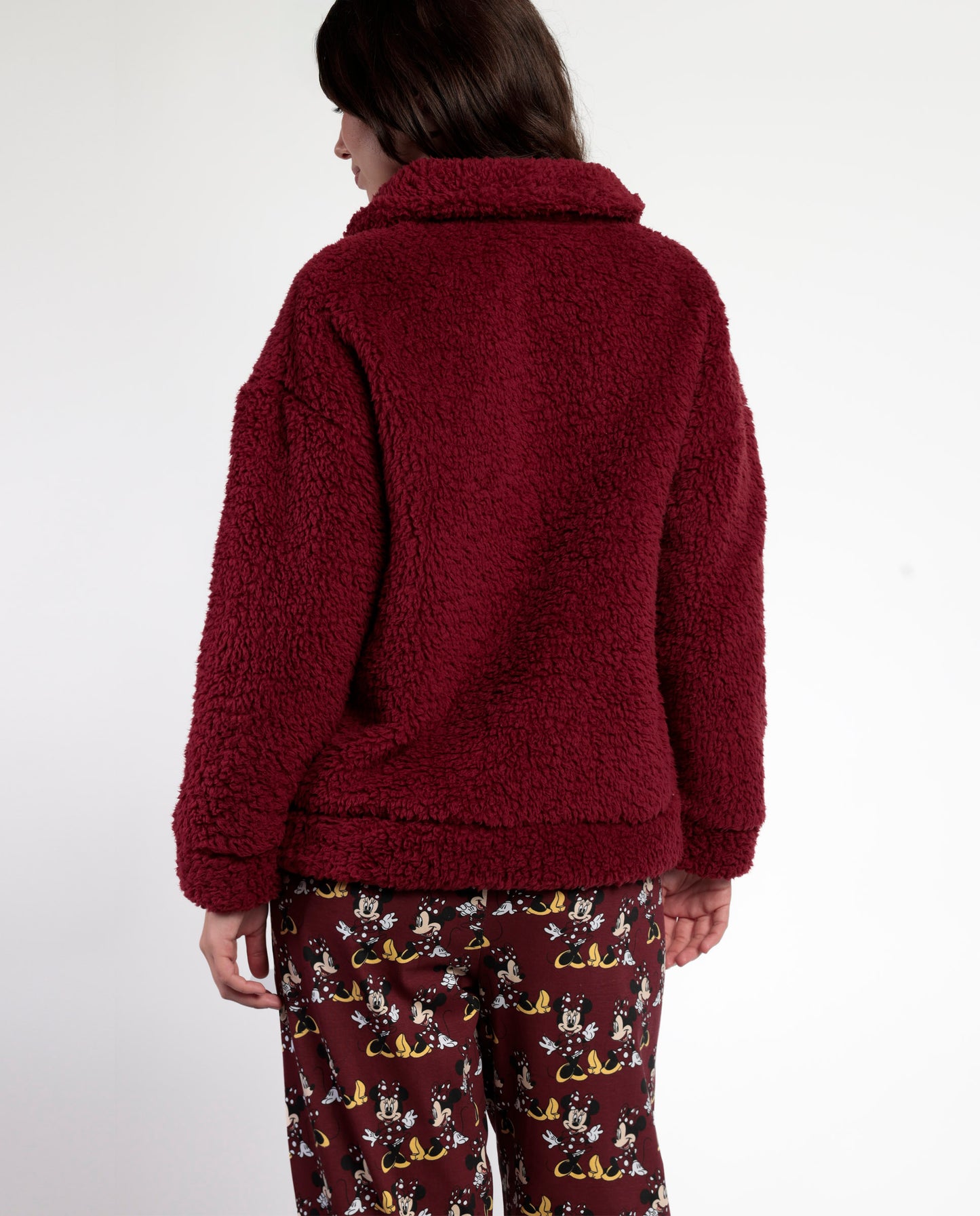 Bata Manga Larga Calentita Minnie Mouse para Mujer