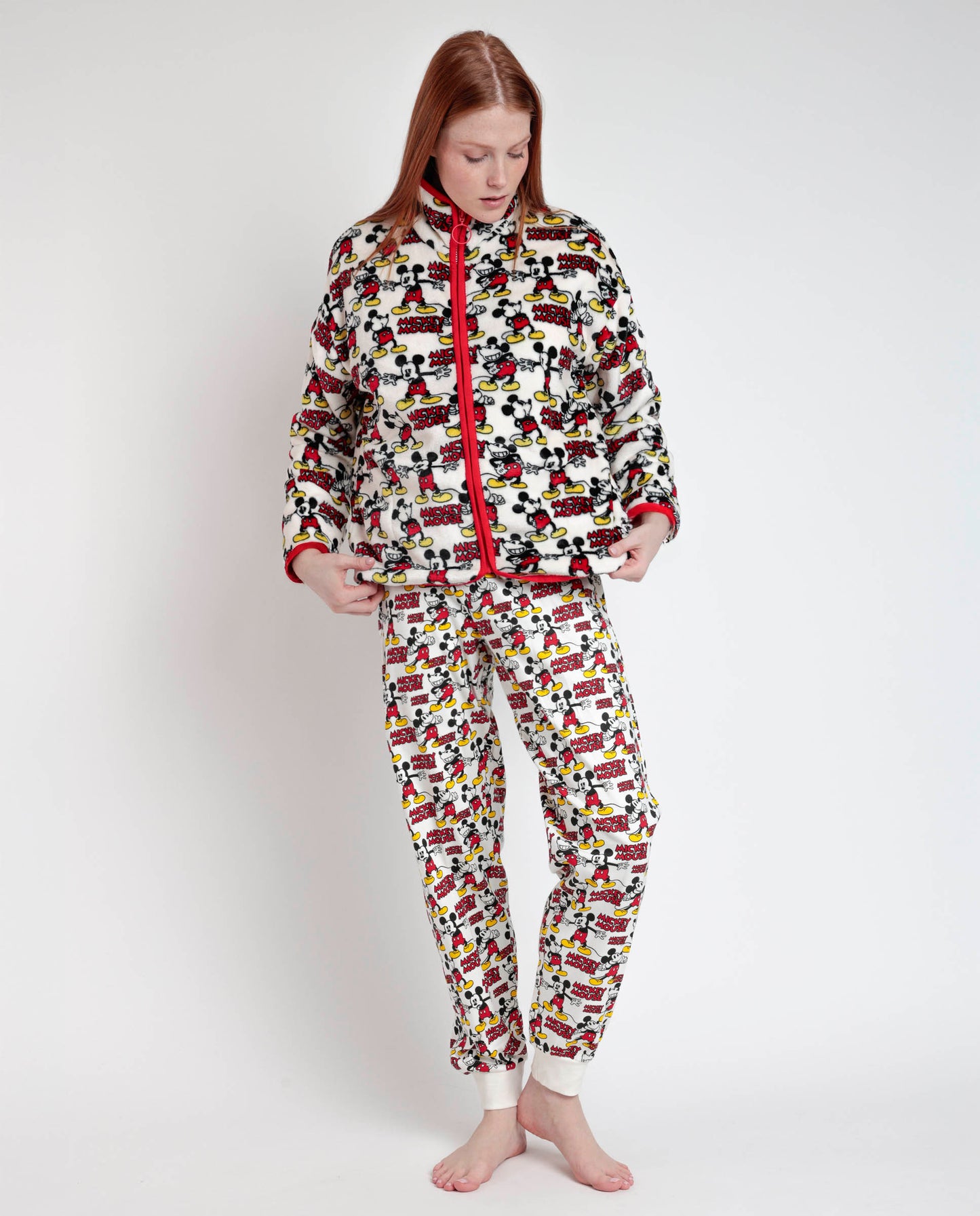 Bata Manga Larga Calentita Best Mickey para Mujer