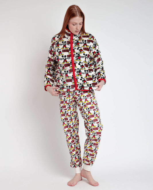 Bata Manga Larga Calentita Best Mickey para Mujer
