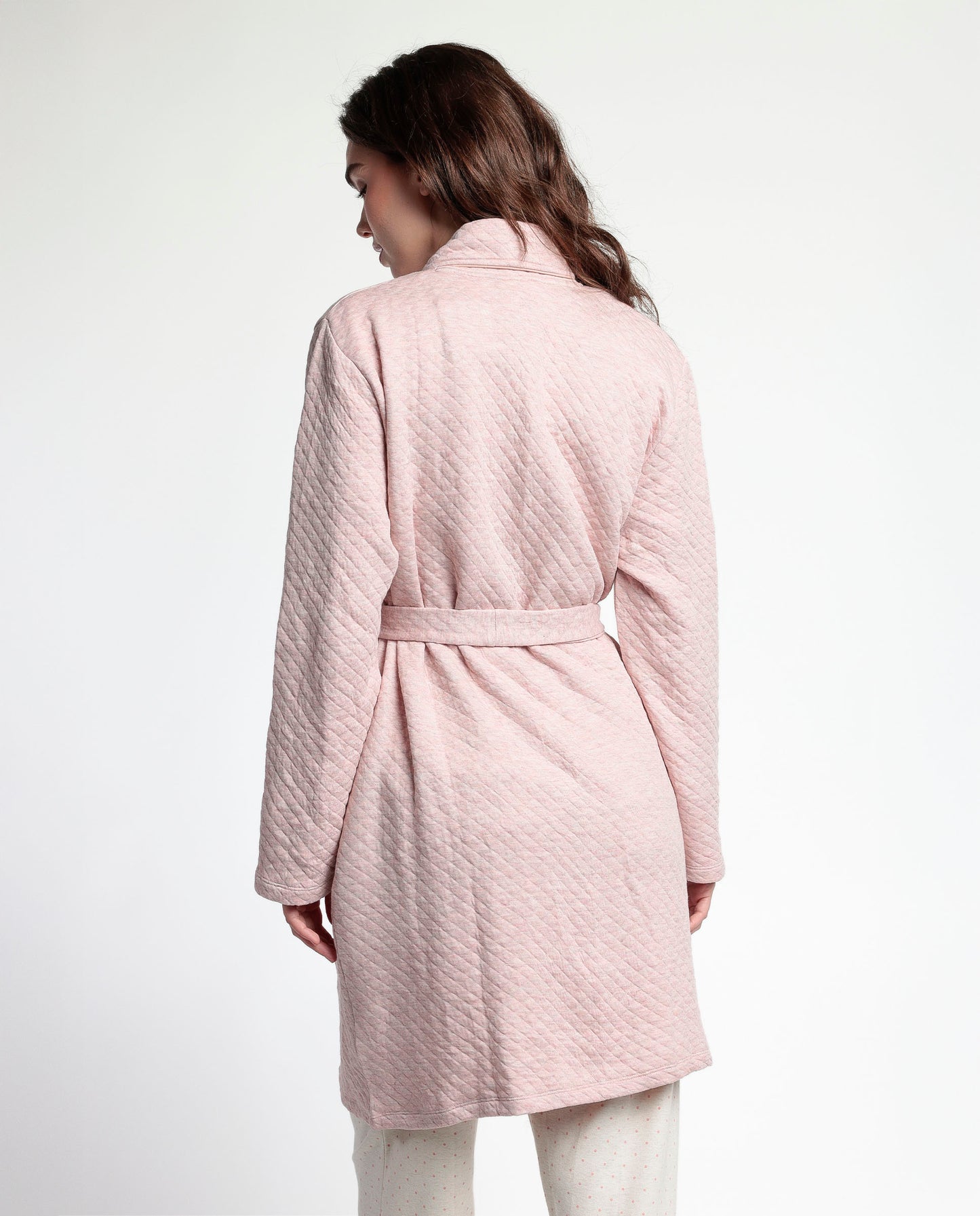 Bata Manga Larga Dots & Flowers para Mujer