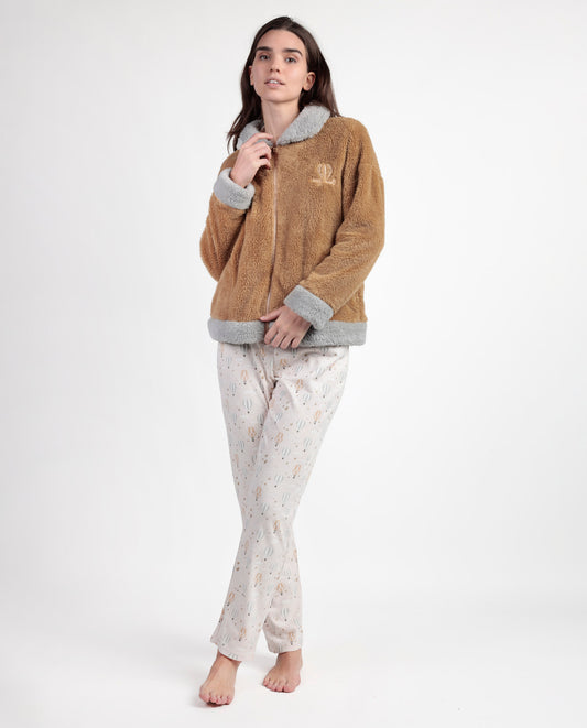 Bata Manga Larga Calentita Enjoy Every Moment para Mujer