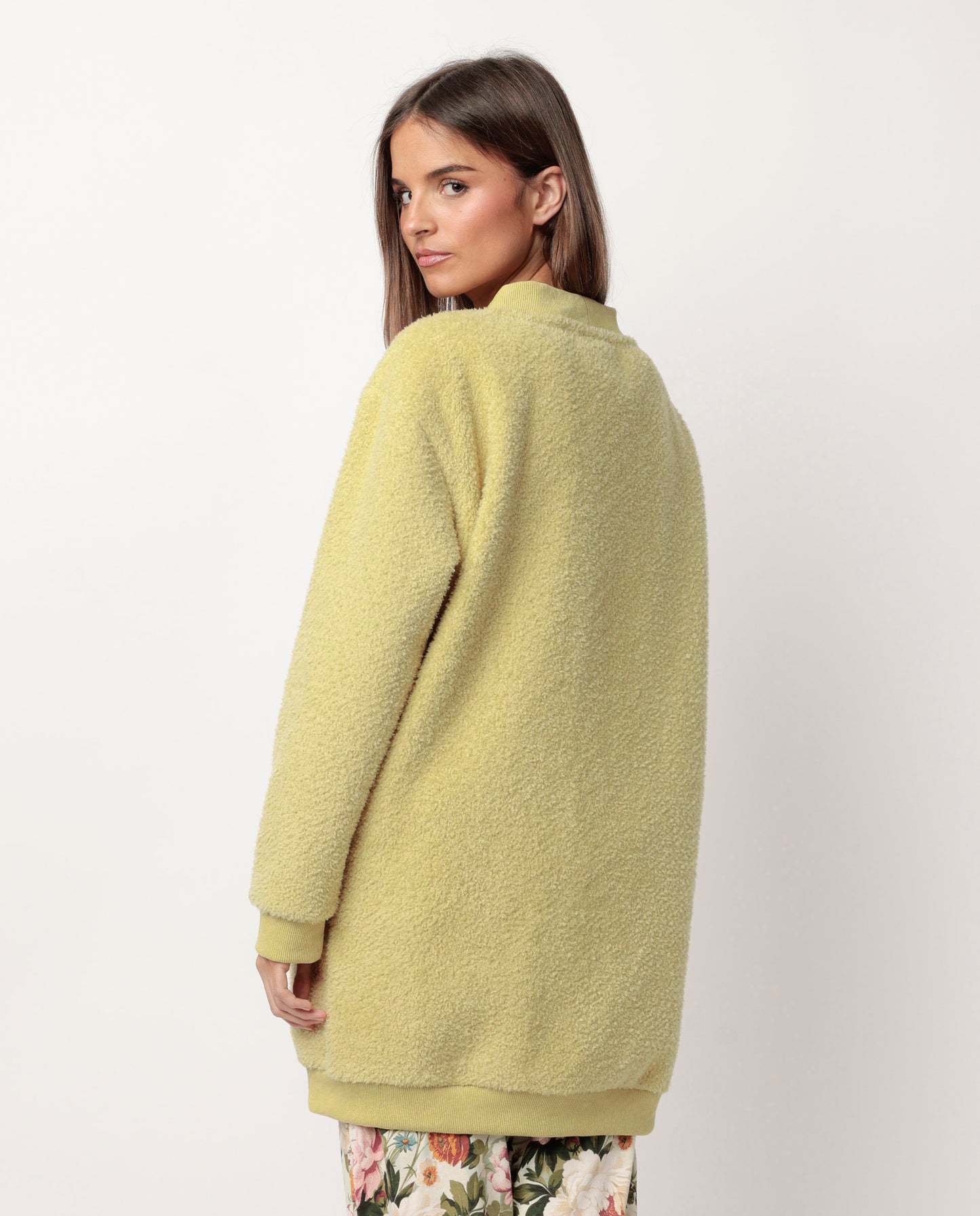 Bata Manga Larga Calentita Cretona para Mujer