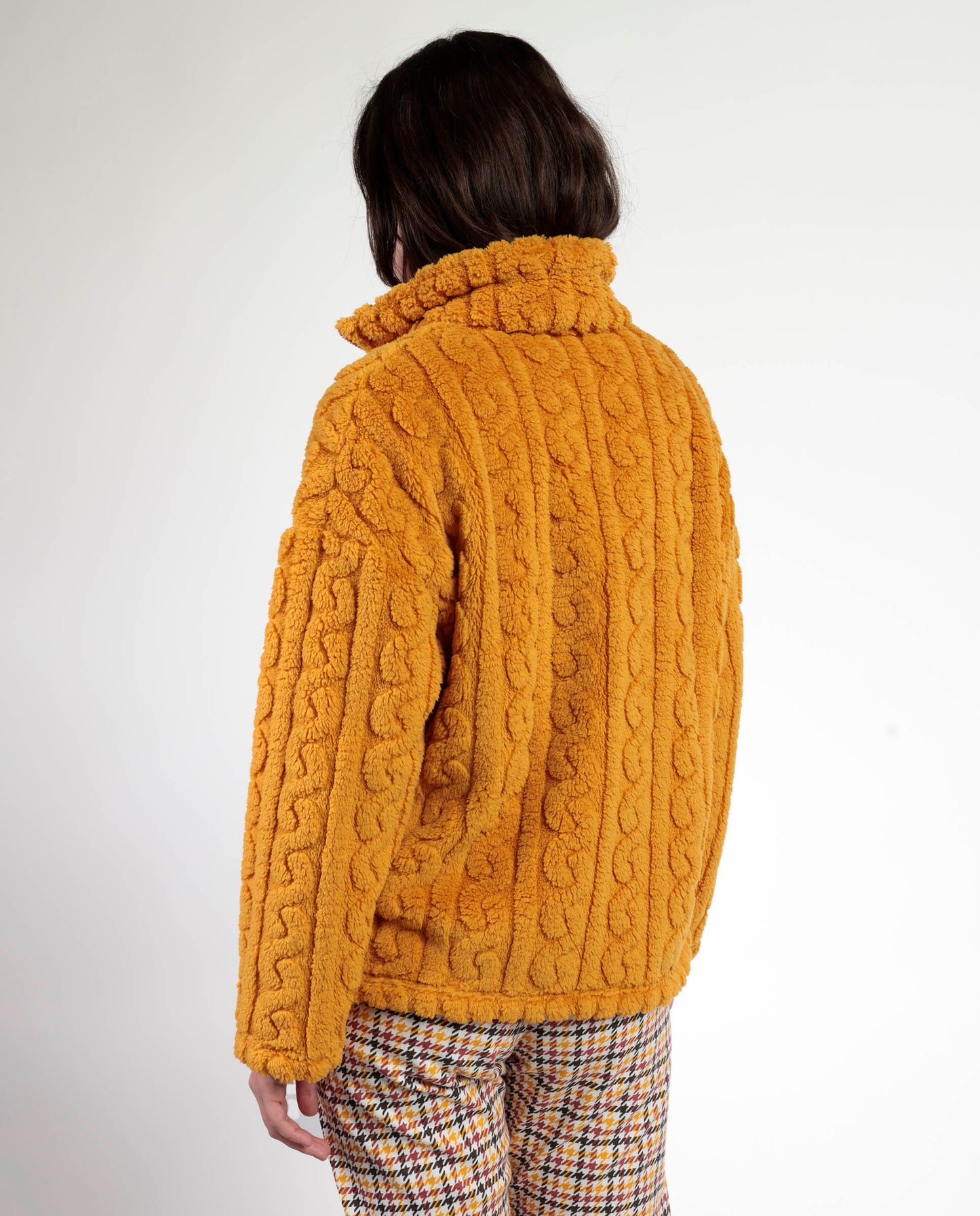 Bata Manga Larga Calentita Lou Lou Returns para Mujer Mostaza