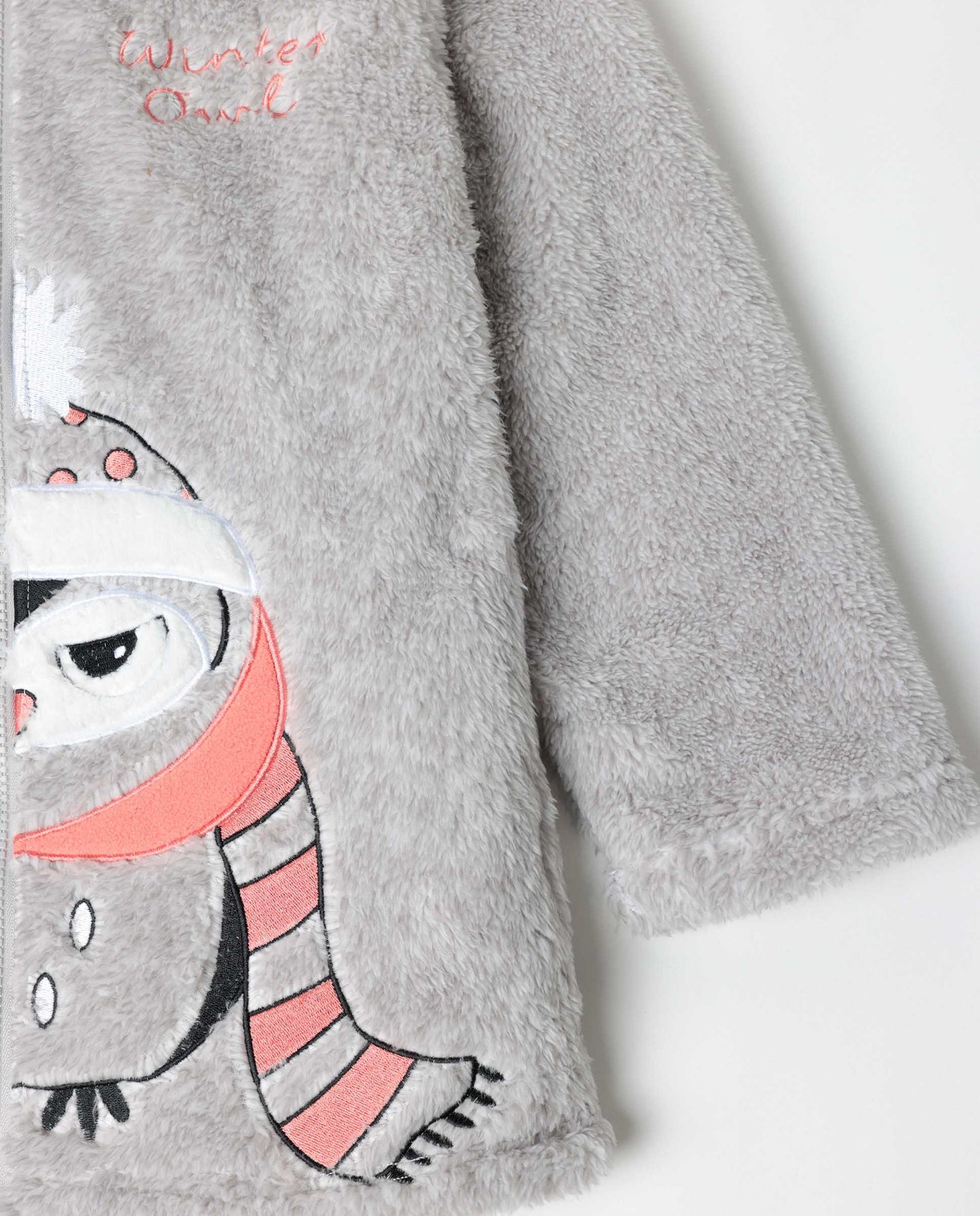 Bata Manga Larga Calentita Winter Owl para Niña