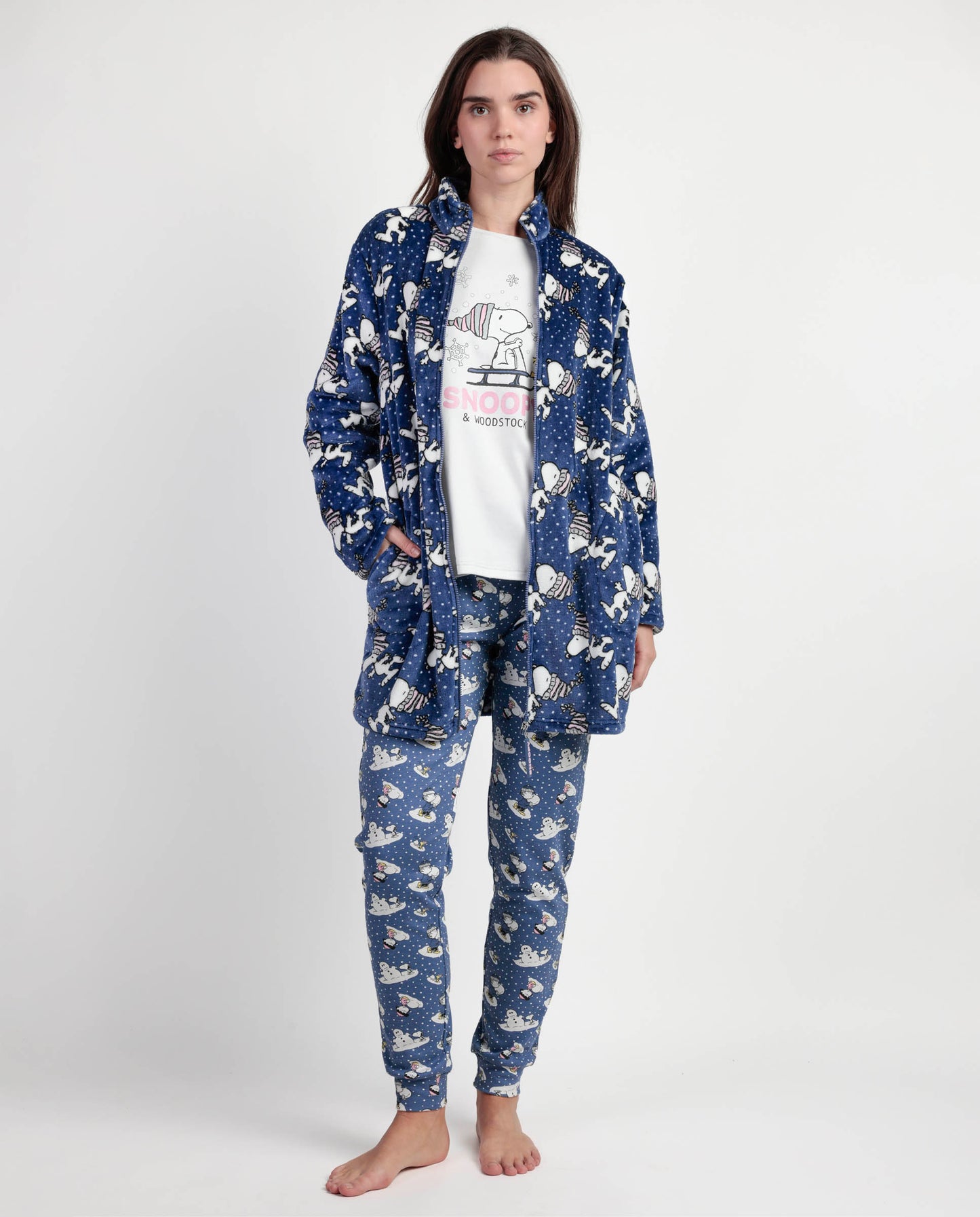 Bata Manga Larga Calentita Snow Drift para Mujer