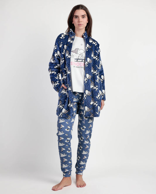 Bata Manga Larga Calentita Snow Drift para Mujer