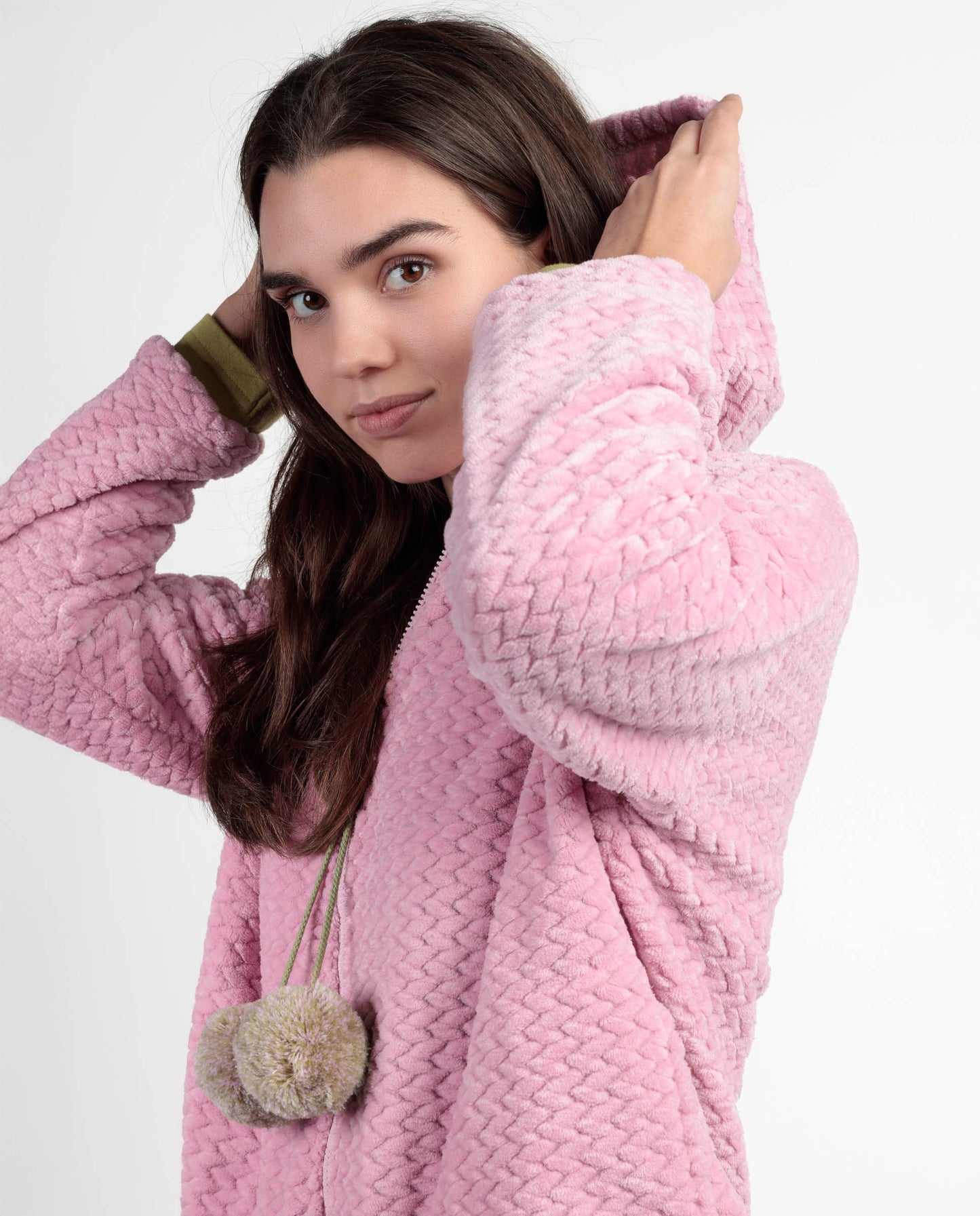 Bata Manga Larga Calentita Smile Everyday para Mujer