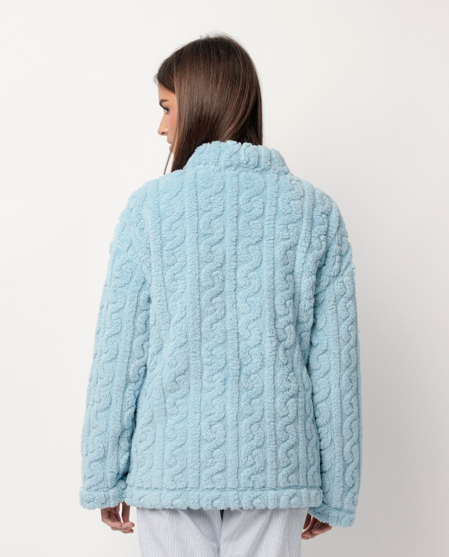 Bata Manga Larga Calentita Chains Home para Mujer