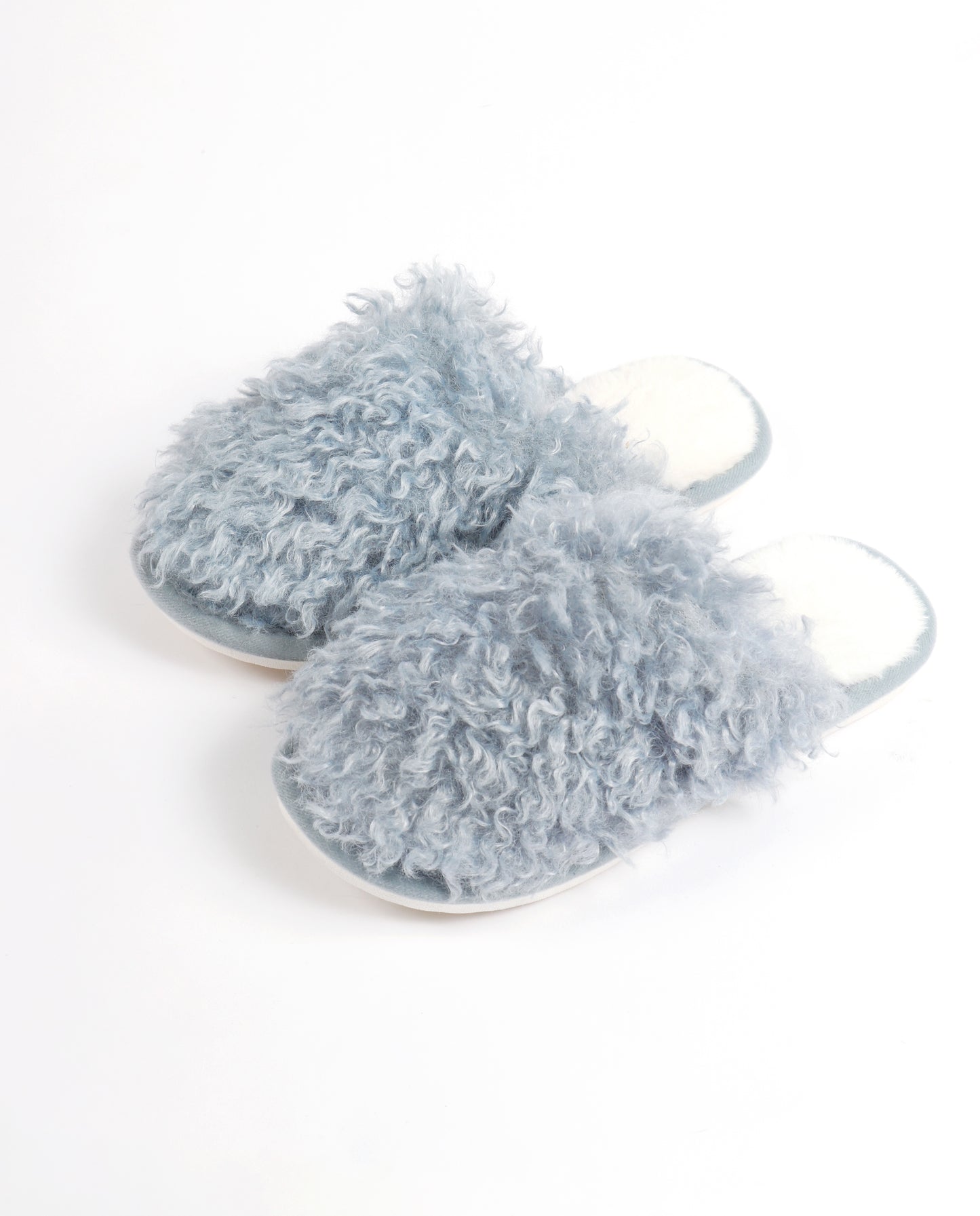 Zapatillas De Estar Por Casa Borreguito Azul para Mujer