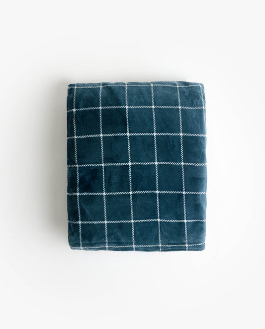 Manta Doble Cara Corel Cuadros Navy