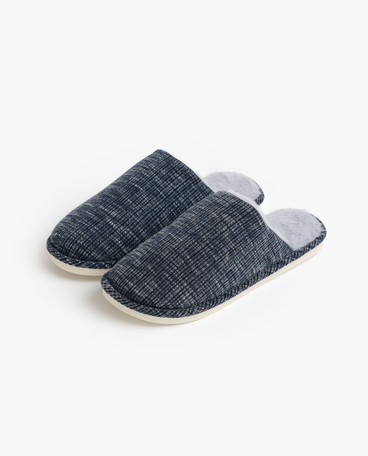 Zapatillas De Estar Por Casa Navy Rayas Jaspe para Hombre