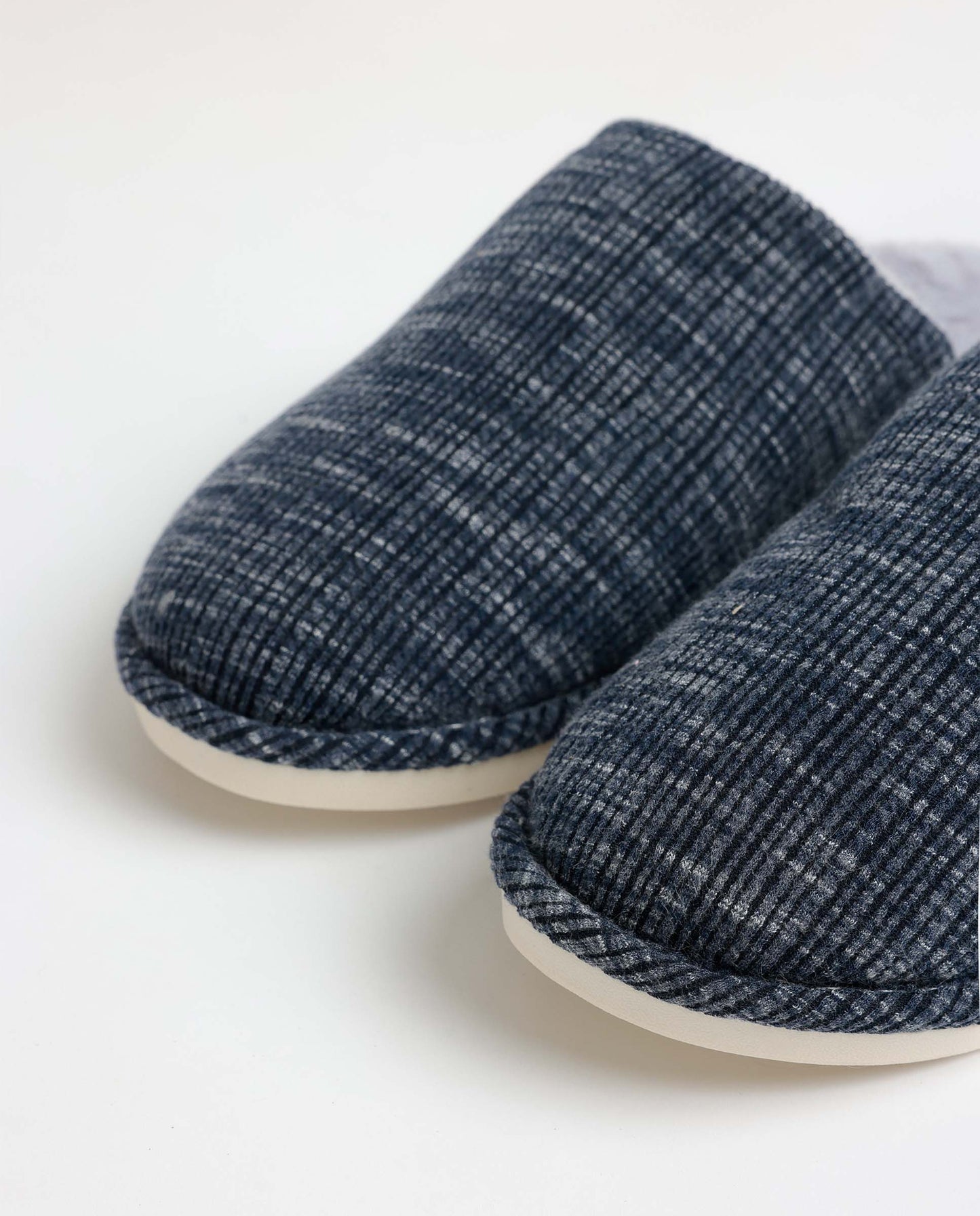 Zapatillas De Estar Por Casa Navy Rayas Jaspe para Hombre