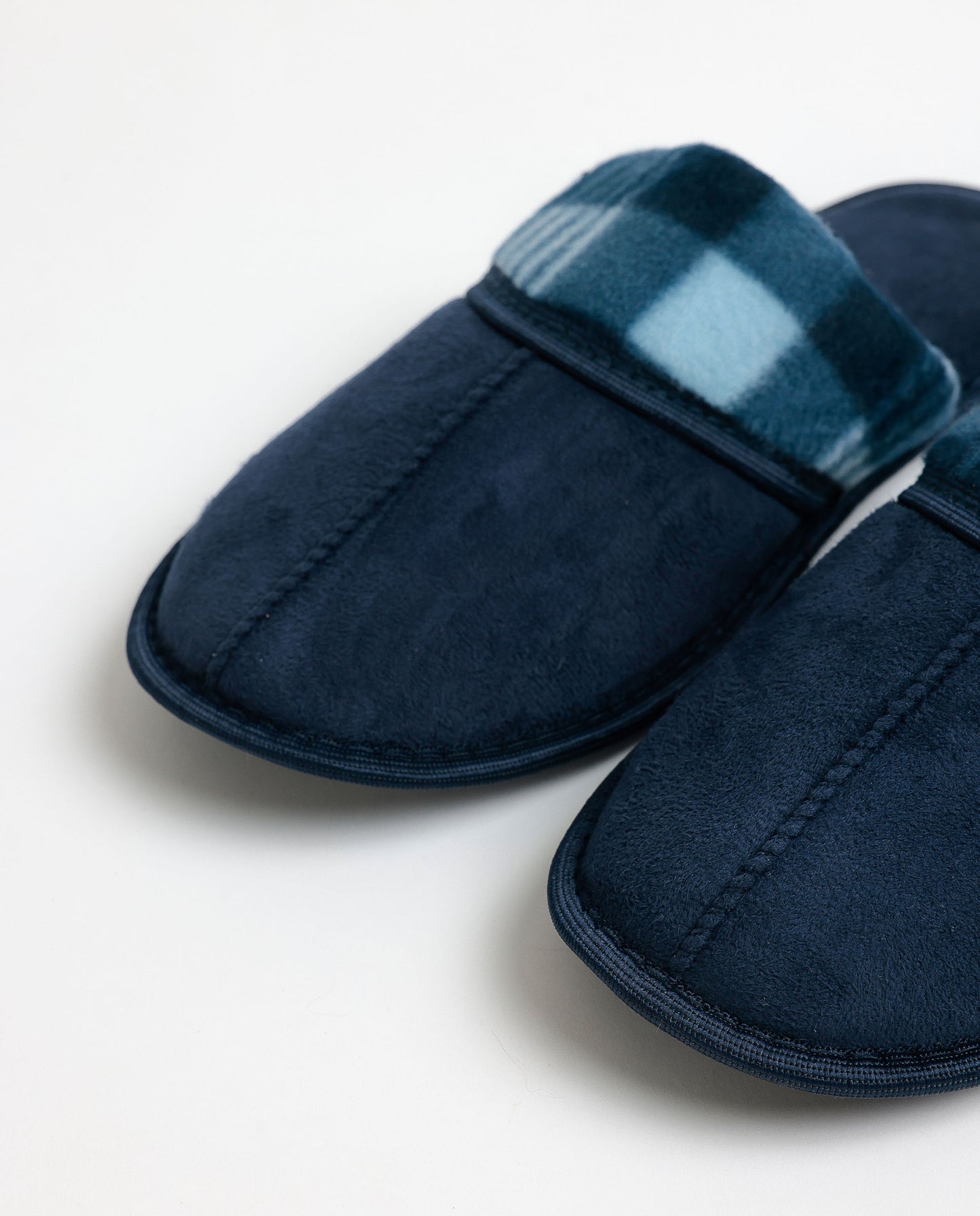 Zapatillas De Estar Por Casa Cuadros Navy para Hombre